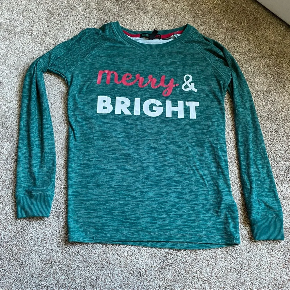 Kids Christmas Holiday 2 piece pajama set, size XL soft and stretchy Derek Heart